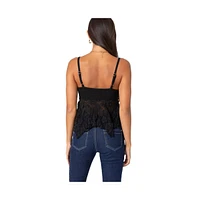 Edikted Women's Orchid Sheer Lace Top