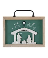 Slickblue True Story Nativity Plaque 9.5"L x 8.5"H Mdf/Wood