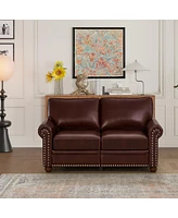 Streamdale Furniture Living Room Sofa Loveseat Chair Burgundy Faux Leather