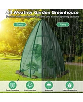 Skonyon 5.5 x 5.5 x 6 Feet Portable Mini Greenhouse with All-Weather Pe Cover