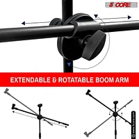 5 Core Tripod Mic Stand Adjustable Heavy Duty Floor Holder Microphone Boom Arm - Ms Dbl 6PCS