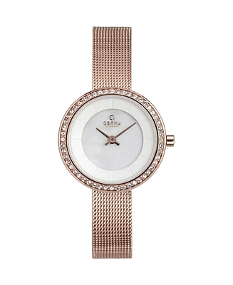 Obaku Women's Denmark White Dial Watch - V146LEVWMV