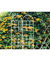 Streamdale Furniture Metal Garden Trellis Set - 2 Pieces, Outdoor Plant Support