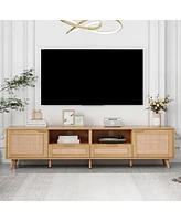 Streamdale Furniture Modern Farmhouse Tv Stand for 85" TVs