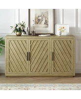 Streamdale Furniture Large Retro Sideboard with Adjustable Shelves & Handles