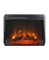 Simplie Fun Compact Electric Fireplace 23-Inch Clear Size, Realistic Flame, Easy Operation