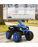 Skonyon 12V Kids Ride on Atv with Led lights and Treaded Tires