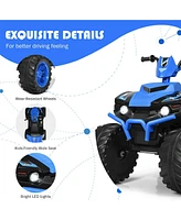 Skonyon 12V Kids Ride on Atv with Led lights and Treaded Tires