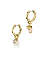 Emporio Armani Women's Gold-Tone Brass Hoop Earrings