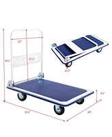 Skonyon 660 Pounds Folding Platform Cart Dolly Hand Truck