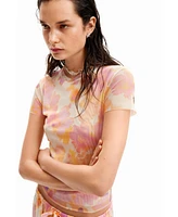 Desigual Women's Out-of-focus tulle T-shirt