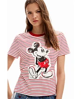 Desigual Women's Striped Mickey Mouse T-shirt