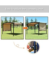 Skonyon 12 x 9 Feet Outdoor Pergola Gazebo with Retractable Canopy Shades
