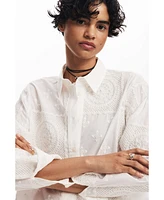 Desigual Women's Plain shirt with embroidery