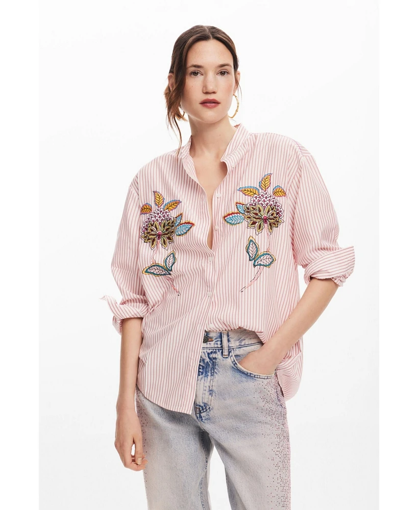 Desigual Women's Striped floral shirt