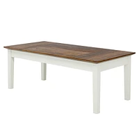 Tribesigns Dining Table for 4-6 People, 62-Inch Rectangular Kitchen Table with Solid Wood Legs, Modern Farmhouse Dinner Table for Dining Room, Kitchen