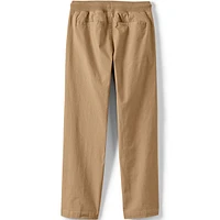Lands' End Boys Husky Stretch Soft Rib Waist Iron Knee Pull On Pants