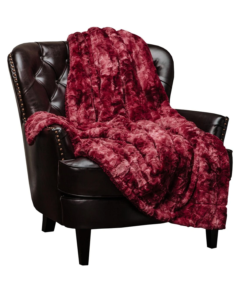 Chanasya Premium Wolf Faux Fur Throw Blanket - Soft