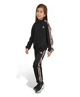 adidas Little & Toddler Girls Long Sleeve Fashion Tricot Jacket Pant, 2-Piece Set