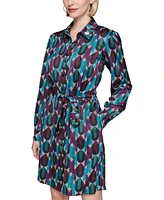 Karl Lagerfeld Paris Women's Belted Shirtdress