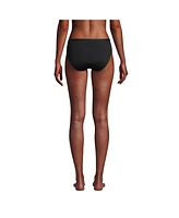 Lands' End Plus Comfort Knit Mid Rise High Cut Brief Underwear - 2 Pack