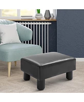 Homcom Modern Faux Leather Ottoman Footrest Stool Foot Rest Small Chair Seat Sofa Couch