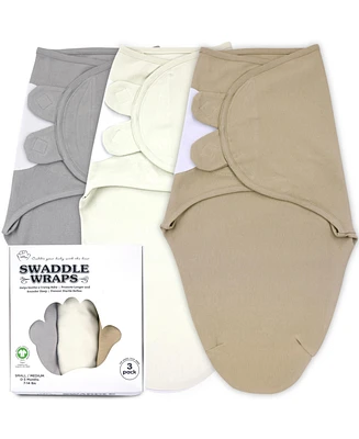 Bublo Baby Swaddle,3-Pack Newborn Swaddle Sleep Sack Sleeping Sack, Easy Adjustable Blanket Wrap