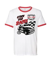 E2 Apparel Men's White Nascar Stock Car T-Shirt