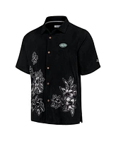 Tommy Bahama Men's Black New York Jets Hibiscus Camp Button-Up Shirt