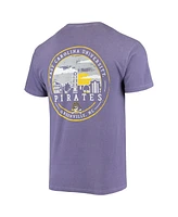 Image One Men's Purple Ecu Pirates Circle Campus Scene T-Shirt