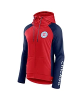 Fanatics Women's Red/Navy Chicago Fire Iconic Raglan Full-Zip Hoodie