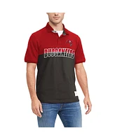 Tommy Hilfiger Men's Pewter/Red Tampa Bay Buccaneers Color Block Polo