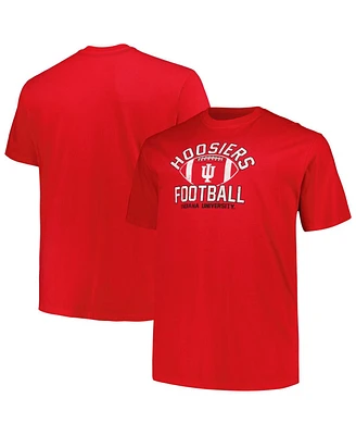 Champion Men's Crimson Indiana Hoosiers Big Tall Football Helmet T-Shirt