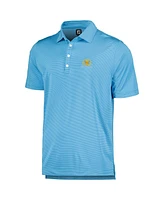 FootJoy Men's Blue Presidents Cup Micro Feeder Stripe Lisle ProDry Polo