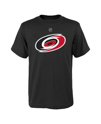 Outerstuff Big Boys and Girls Black Carolina Hurricanes Primary Logo T-Shirt