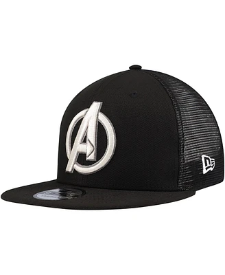 New Era Men's Black the Avengers 9FIFTY Snapback Trucker Hat