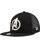 New Era Men's Black the Avengers 9FIFTY Snapback Trucker Hat