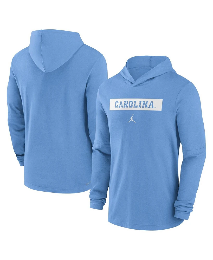 Jordan Men's Carolina Blue North Tar Heels Sideline Hoodie Performance Long Sleeve T-Shirt