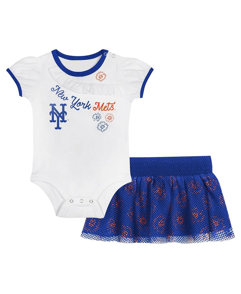 Outerstuff Baby Boys and Girls New York Mets Sweet Bodysuit Skirt Set