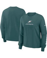 Nike Women's Midnight Green Philadelphia Eagles Boxy Long Sleeve T-Shirt