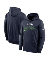 Nike Men's College Navy Seattle Seahawks Performance Pullover Hoodie