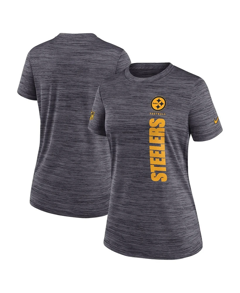 Nike Women's Charcoal Pittsburgh Steelers Velocity Performance T-Shirt