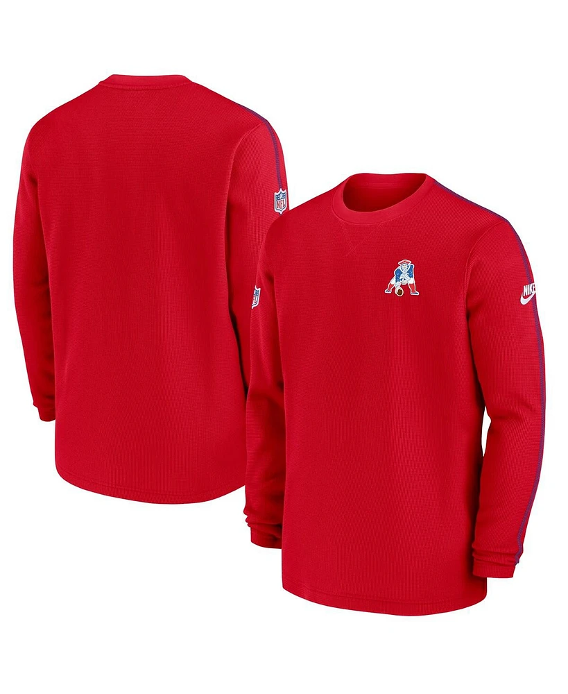 Nike Men's Red New England Patriots Alternate Logo Coach Long Sleeve T-Shirt