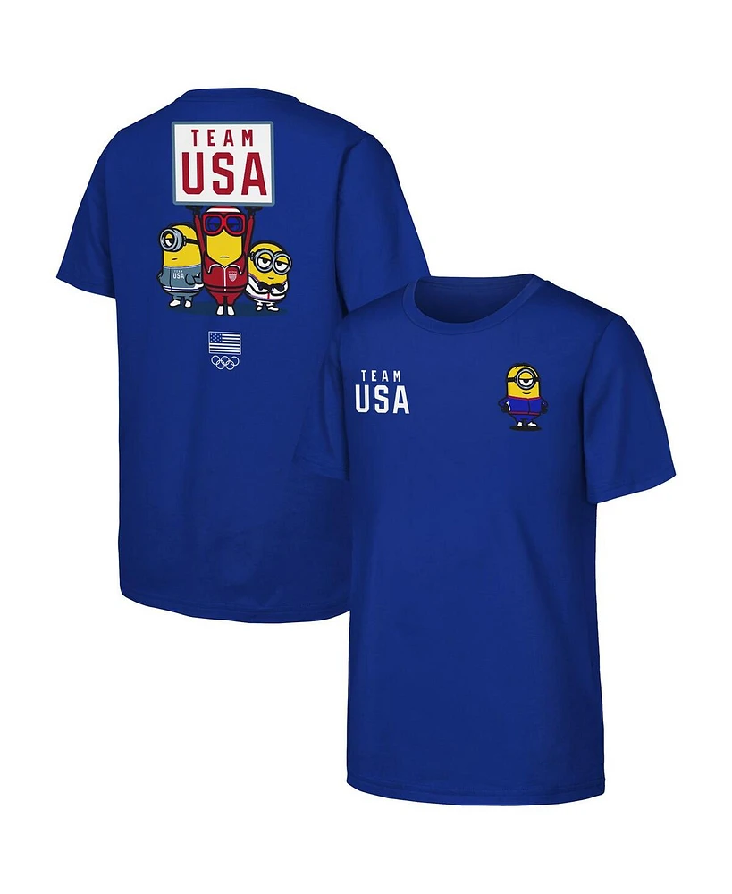 Outerstuff Big Boys and Girls Royal Team Usa Minions T-Shirt