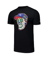 New Era Men's Black Texas Rangers Sugar Skulls T-Shirt