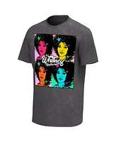 Philcos Men's Black Whitney Houston Pop Art Washed Graphic T-Shirt