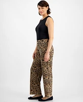 Jm Collection Women's Printed Pull-On Knit Pants, Created for Macy's