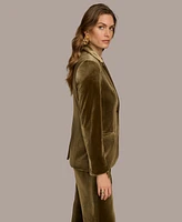 Donna Karan New York Women's Velvet One-Button Blazer