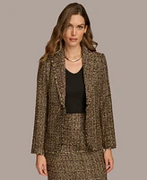 Donna Karan New York Women's Tweed One-Button Blazer