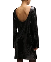 Boss by Hugo Women's Long-Sleeved Sequined Dress